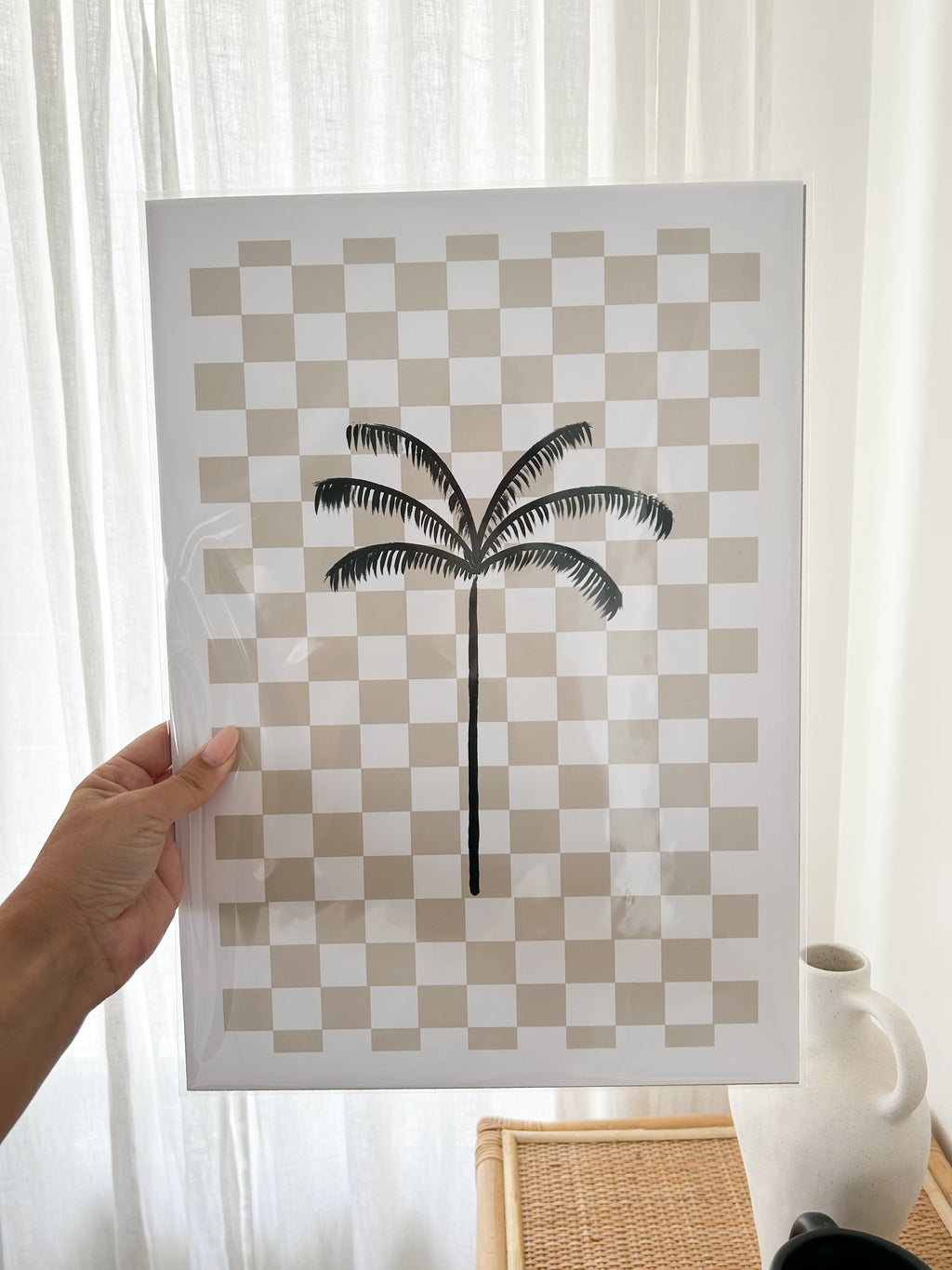 A3 Neutral Checkers & Moroccan Palm