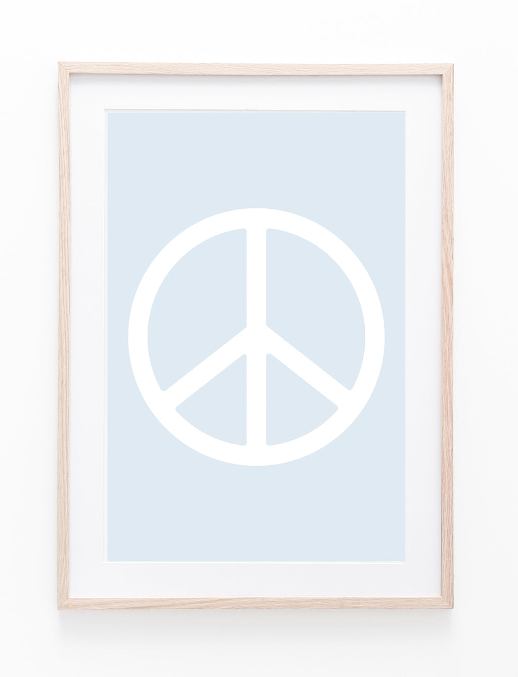 Blue & White Peace Symbol