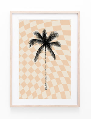 Checkered Palm Drawing