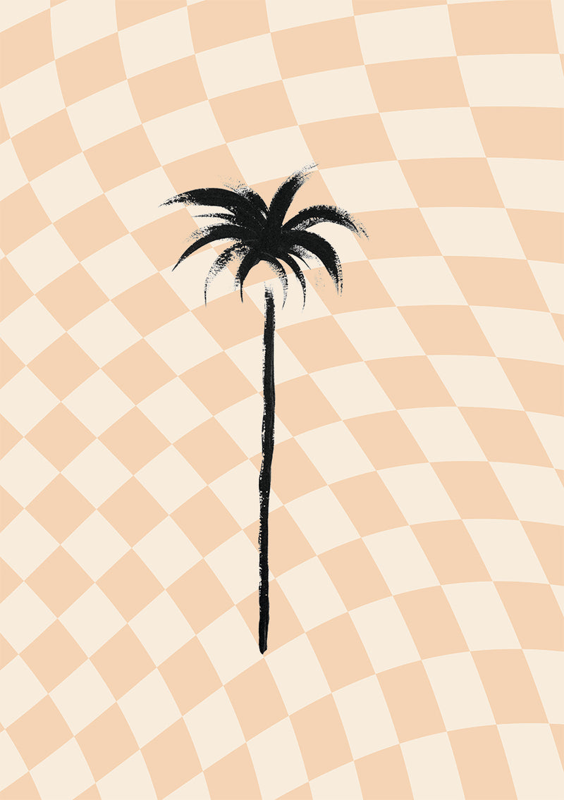 Checkered Silhouette Palm
