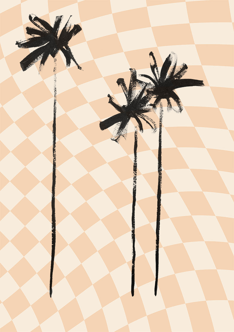 Checkers & Painted Palms II