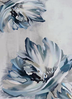 Grey and Blue Flowers