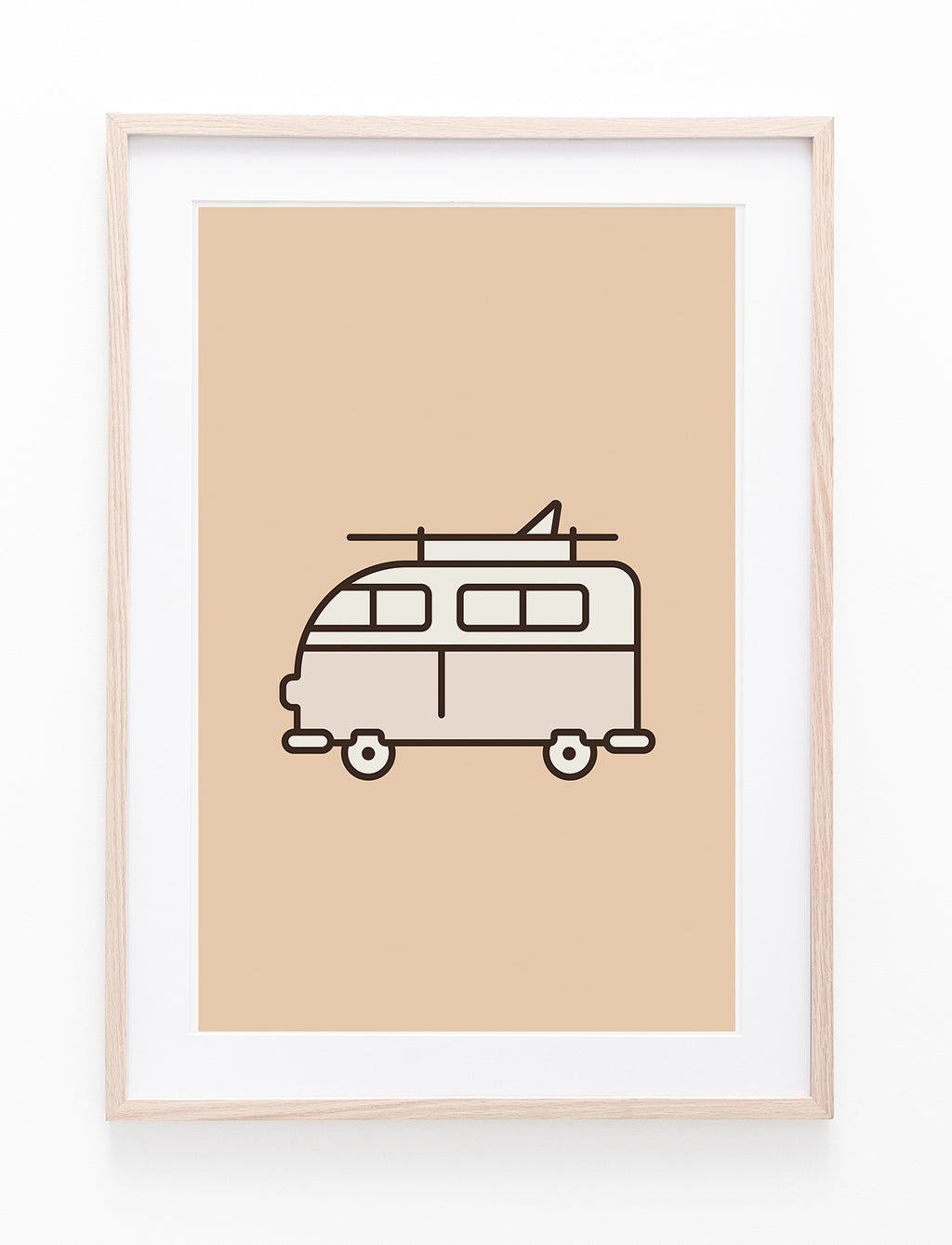 Peach Kombi Van