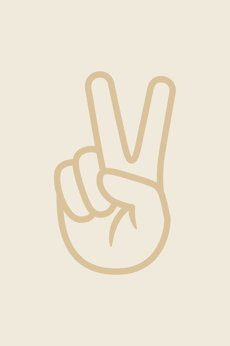 Peace Hand | Tan