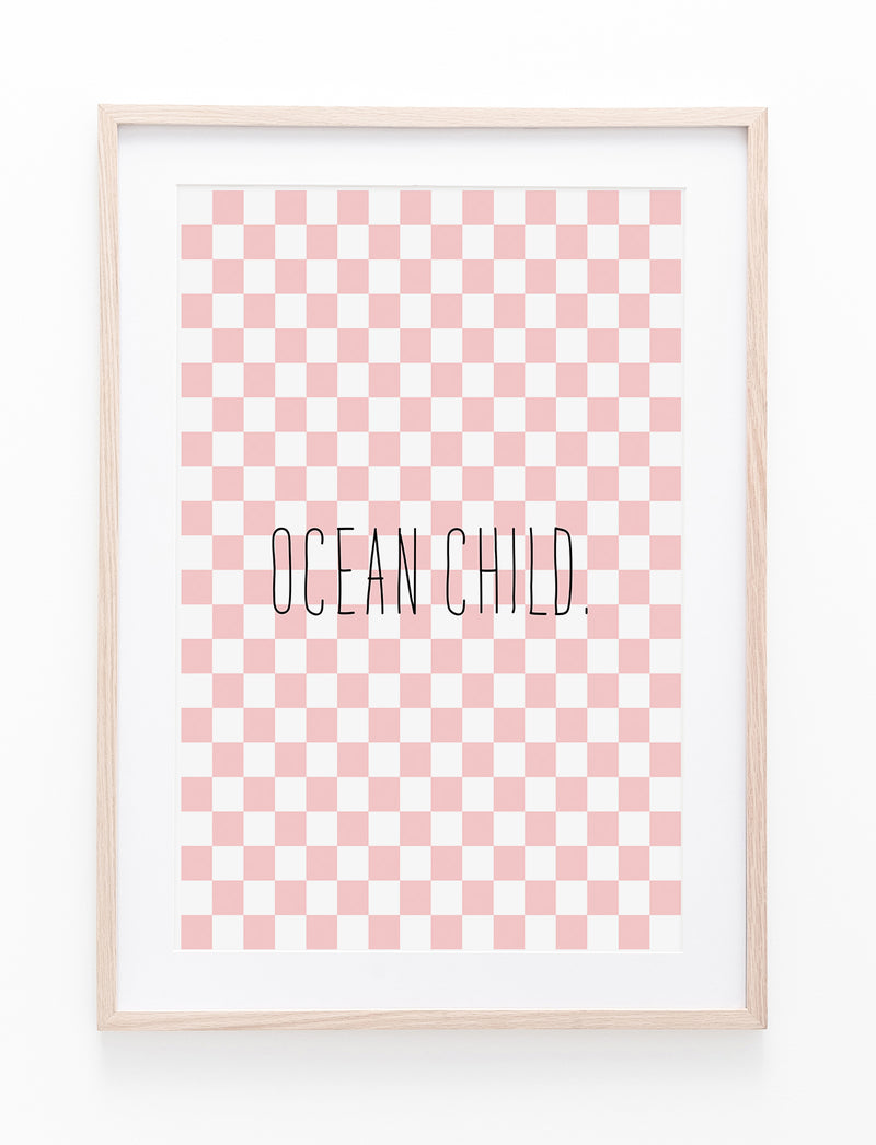 Pink Checkers & Ocean Child III