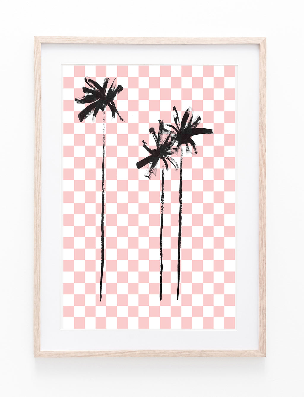 Pink Checkers & Painted Palms II