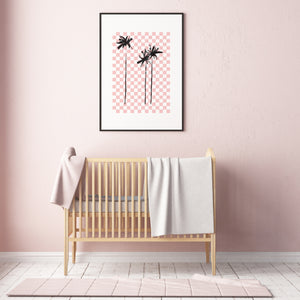 Pink Checkers & Painted Palms II