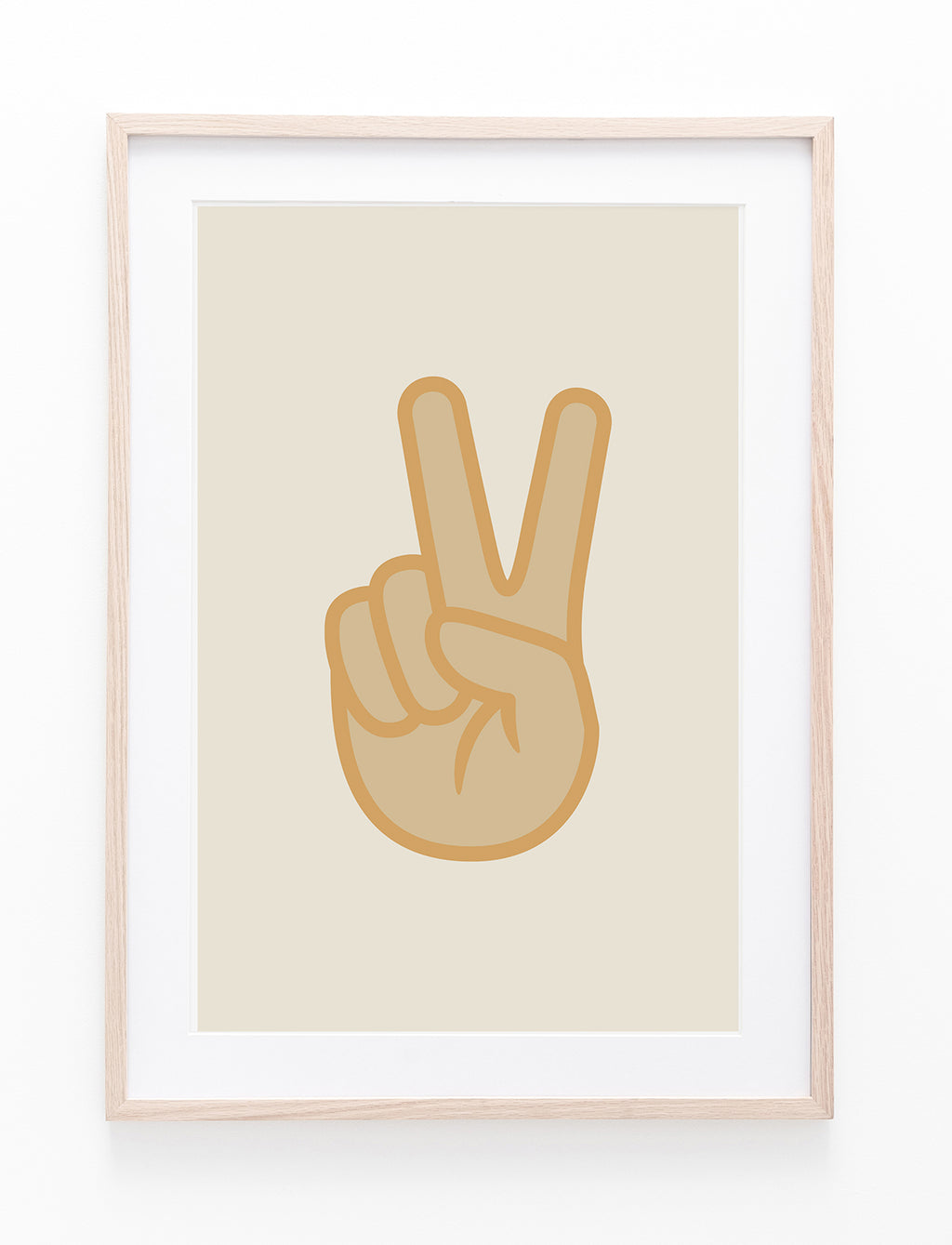 Peace Hand | Tan & Orange